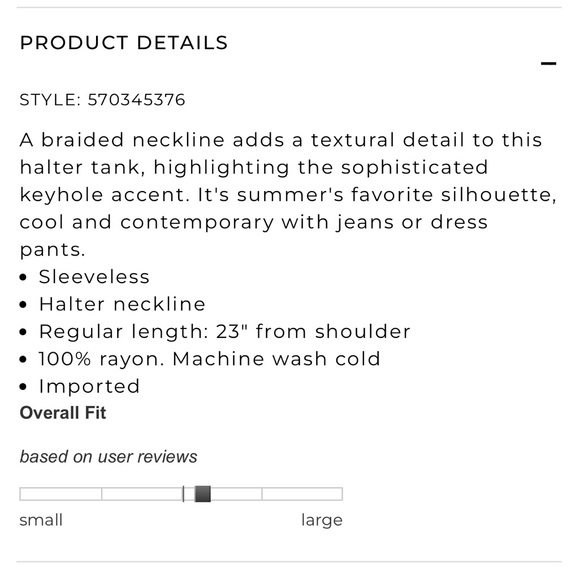 WHBM Keyhole Halter Sweater Tank Pink S NWT - Picture 5 of 12